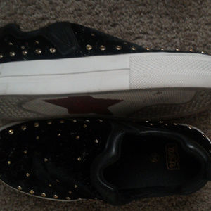 ASH Slip On sneaker with gold rhinestones